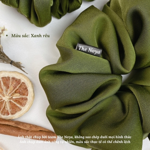 Cột tóc Scrunchies lụa oversize mềm mại bồng bềnh sản xuất tại Việt Nam dễ thương The Noya NT02