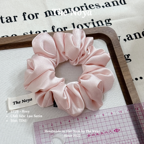 Dây buộc tóc lụa satin siêu phồng phong cách Hàn Quốc dễ thương by The Noya ST29