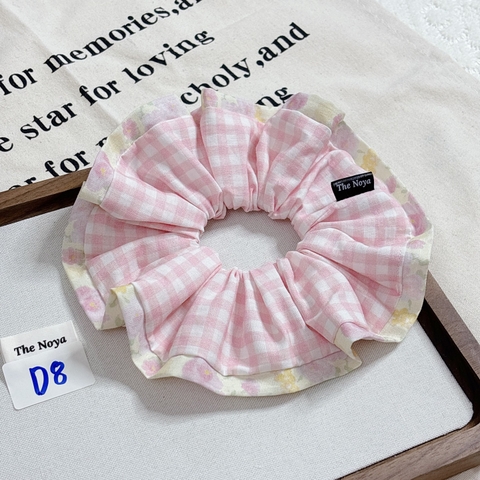 [Mã D1-D9] Dây buộc tóc scrunchies siêu phồng hoạ tiết dễ thương by The Noya