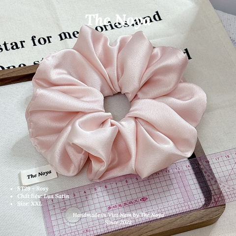 Dây buộc tóc lụa satin siêu phồng phong cách Hàn Quốc dễ thương by The Noya ST29