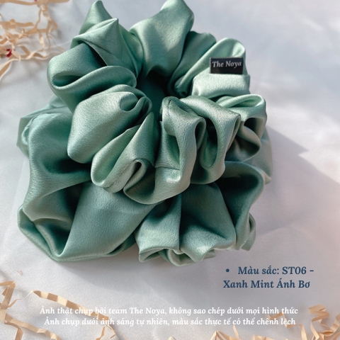 Dây buộc tóc Scrunchies lụa cao cấp sản xuất tại Việt Nam cỡ lớn The Noya ST06