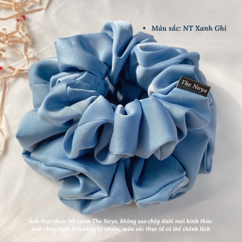 Scrunchies lụa mềm ra nắng có óng ánh buộc tóc không đau sản xuất bởi The Noya NT10