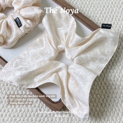 [Gấm Lụa - Uyển Ân] Cột tóc Lụa Gấm Jacquardmay thủ công The Noya G2