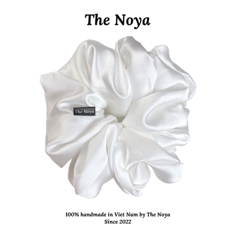 Dây buộc tóc vải lụa co giãn màu trơn phong cách Hàn Quốc xinh xắn cho nữ The Noya ST02