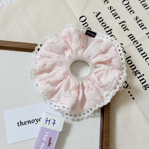 [H1-H9] Scrunchies dây buộc tóc, cột tóc phối ren siêu to phong cách Hàn Quốc được làm thủ công The Noya