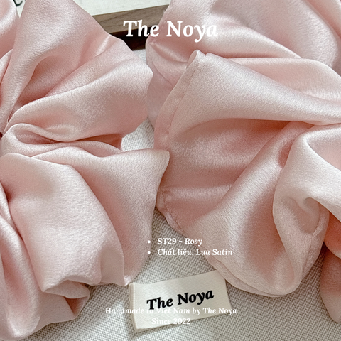 Dây buộc tóc lụa satin siêu phồng phong cách Hàn Quốc dễ thương by The Noya ST29