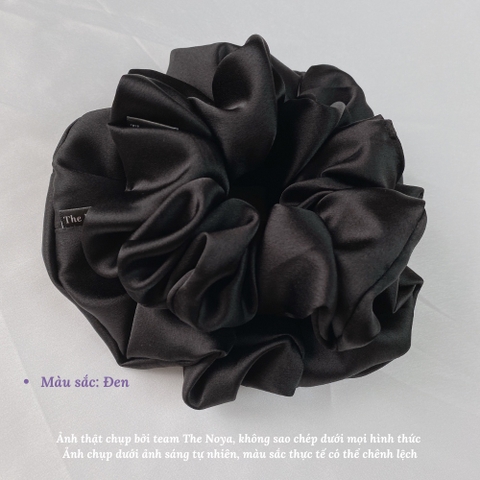 Dây buộc tóc lụa satin mềm mại phồng to phong cách tiểu thư sang chảnh The Noya ST08