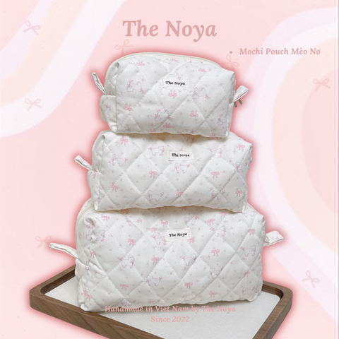Túi vải đựng mỹ phẩm đồ cá nhân chần bông Mochi Pouch Handmade The Noya