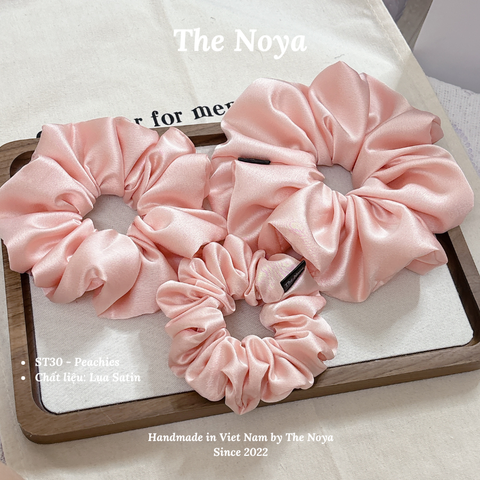 Dây buộc tóc scunchies lụa satin mềm mại dễ thương by The Noya ST30