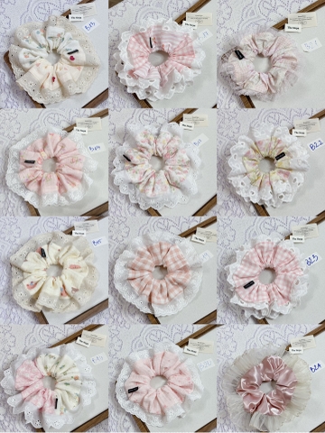 [Mã B] Dây buộc tóc phối ren thủ công The Noya