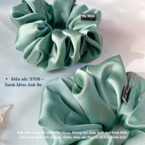 Dây buộc tóc Scrunchies lụa cao cấp sản xuất tại Việt Nam cỡ lớn The Noya ST06