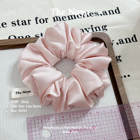 Dây buộc tóc lụa satin siêu phồng phong cách Hàn Quốc dễ thương by The Noya ST29
