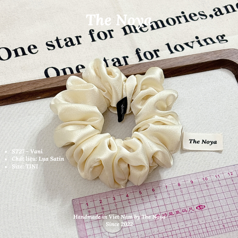 Dây Buộc Tóc Lụa Satin Họa Tiết Trơn Thời Trang Hàn Quốc ST27 by The Noya