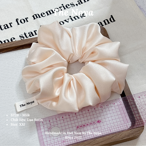 Dây buộc tóc lụa satin mềm mại phồng to phong cách tiểu thư sang chảnh by The Noya ST28