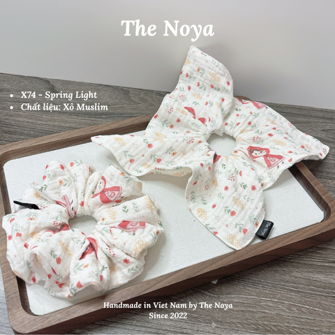 Spring Light - Scrunchies handmade chất liệu xô muslin mềm mại siêu phồng by The Noya X74