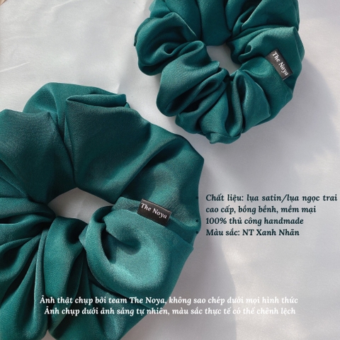 Dây buộc tóc Scrunchies lụa size lớn mềm mịn không gãy tóc sản xuất tại Việt Nam cỡ lớn The Noya NT09