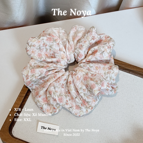 Scrunchies handmade siêu phồng chất liệu Xô Muslim by The Noya Loan X78