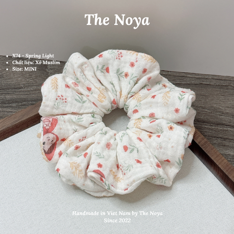 Spring Light - Scrunchies handmade chất liệu xô muslin mềm mại siêu phồng by The Noya X74