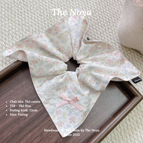Scrunchies handmade nhiều kiểu hoạ tiết Thỏ Hoa mềm mại by The Noya T54