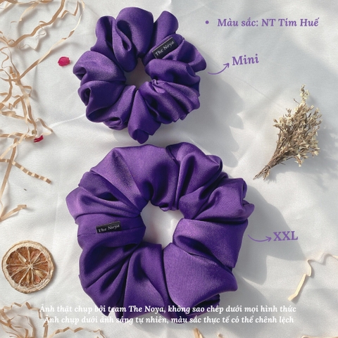 Dây buộc tóc lụa mềm phồng to không đau tóc The Noya tự sản xuất NT08