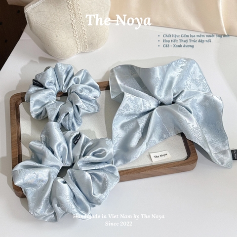 [Có SIZE LỚN] Cột tóc Gấm Lụa Thuỷ Trúc siêu mềm mướt óng ánh may thủ công The Noya G12, G13, G14