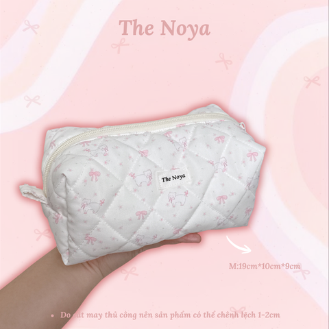 Túi vải đựng mỹ phẩm đồ cá nhân chần bông Mochi Pouch Handmade The Noya