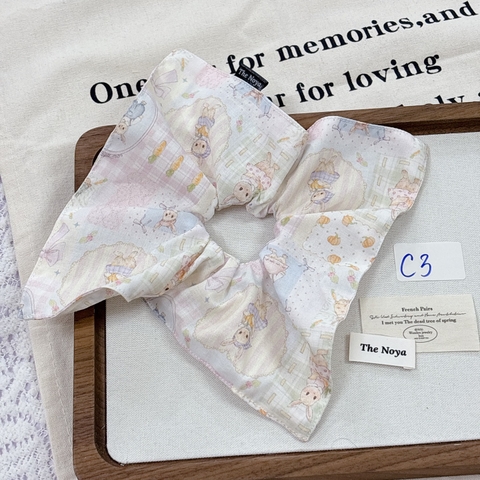 [Mã C] Dây buộc tóc phối ren thủ công hoạ tiết phong cách Hàn Quốc by The Noya