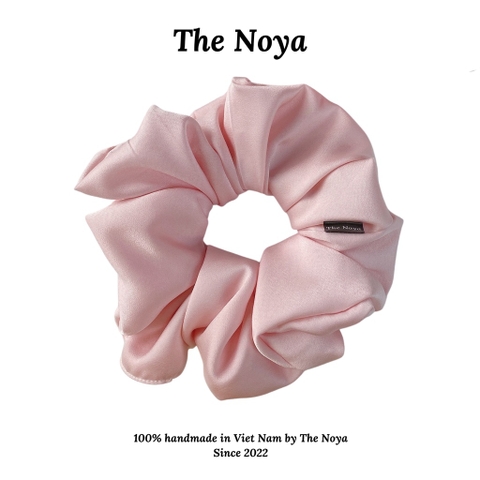 Dây buộc tóc vải lụa co giãn màu trơn phong cách Hàn Quốc xinh xắn cho nữ The Noya NT14