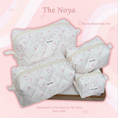 Túi vải đựng mỹ phẩm đồ cá nhân chần bông Mochi Pouch Handmade The Noya