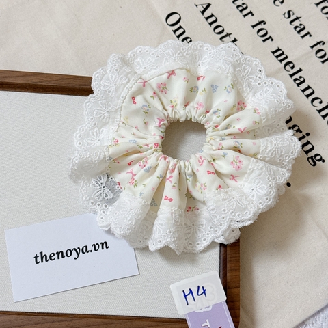 [H1-H9] Scrunchies dây buộc tóc, cột tóc phối ren siêu to phong cách Hàn Quốc được làm thủ công The Noya