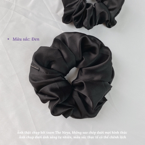 Dây buộc tóc lụa satin mềm mại phồng to phong cách tiểu thư sang chảnh The Noya ST08