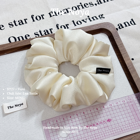 Dây Buộc Tóc Lụa Satin Họa Tiết Trơn Thời Trang Hàn Quốc ST27 by The Noya