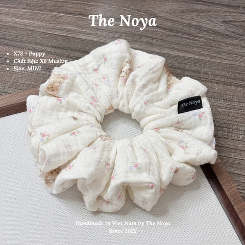 Puppy Srunchies dây buộc tóc siêu phồng chất xô muslin handmade by The Noya X73