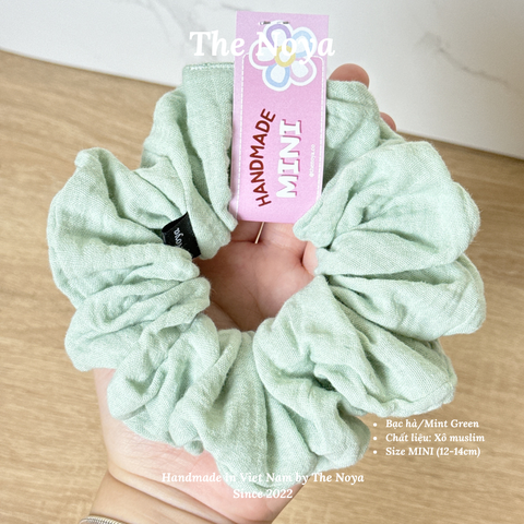 [THỦ CÔNG] Dây Buộc Tóc Xô Trơn Size Mini Siêu Phồng 13-14cm The Noya