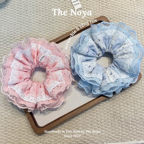 [6 TẦNG REN] Scrunchie dây buộc tóc 6 tầng ren cỡ lớn phiên bản giới hạn handmade by The Noya
