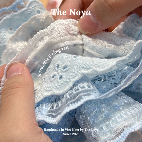 [6 TẦNG REN] Scrunchie dây buộc tóc 6 tầng ren cỡ lớn phiên bản giới hạn handmade by The Noya