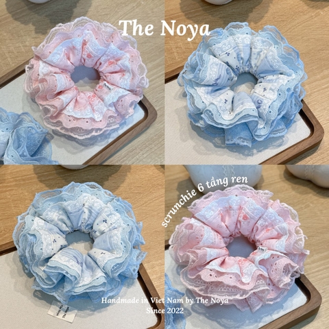 [6 TẦNG REN] Scrunchie dây buộc tóc 6 tầng ren cỡ lớn phiên bản giới hạn handmade by The Noya