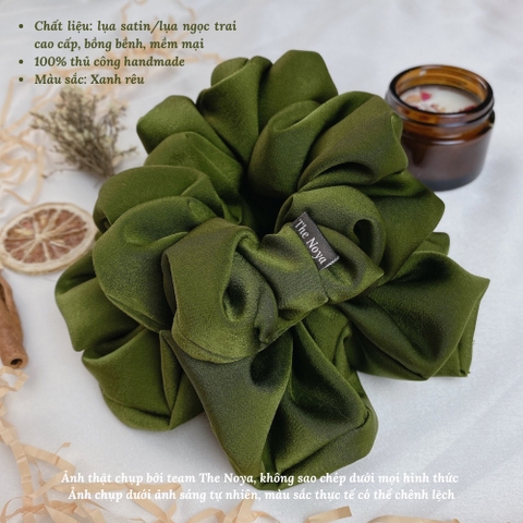 Cột tóc Scrunchies lụa oversize mềm mại bồng bềnh sản xuất tại Việt Nam dễ thương The Noya NT02