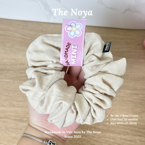 [THỦ CÔNG] Dây Buộc Tóc Xô Trơn Size Mini Siêu Phồng 13-14cm The Noya