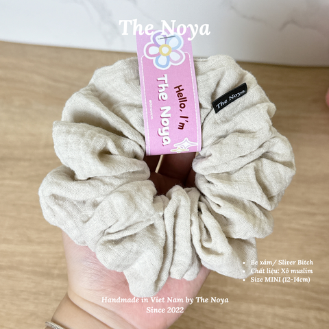 [THỦ CÔNG] Dây Buộc Tóc Xô Trơn Size Mini Siêu Phồng 13-14cm The Noya