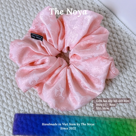 [Gấm Lụa - ROSY] Cột tóc Lụa Gấm Jacquardmay thủ công The Noya G5