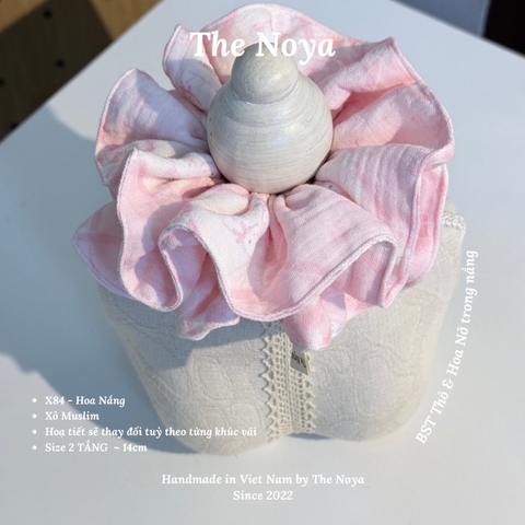 [BST Thỏ & Hoa Nở Trong Nắng] Scrunchie, dây buộc tóc xô muslim handmade siêu phồng hoạ tiết vintage The Noya X82 - Rabbit Ribbon