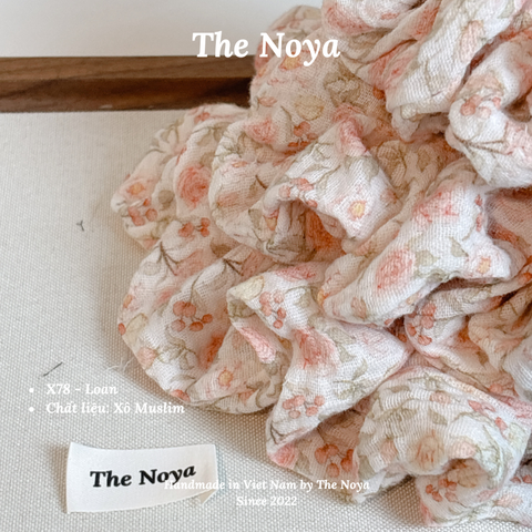 Scrunchies handmade siêu phồng chất liệu Xô Muslim by The Noya Loan X78