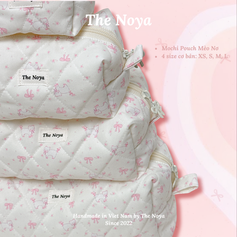 Túi vải đựng mỹ phẩm đồ cá nhân chần bông Mochi Pouch Handmade The Noya