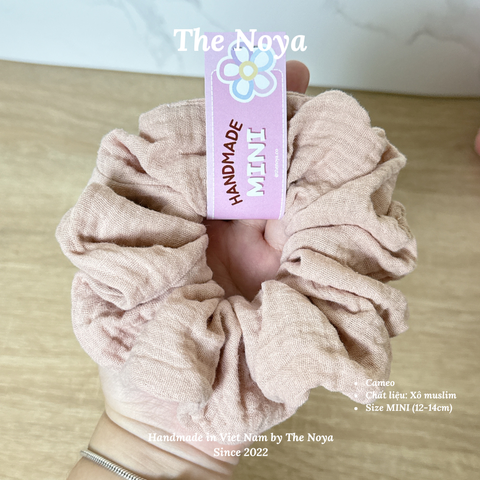 [THỦ CÔNG] Dây Buộc Tóc Xô Trơn Size Mini Siêu Phồng 13-14cm The Noya