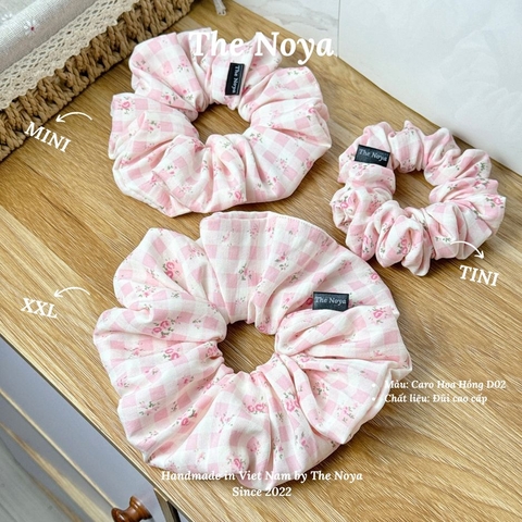 Pink Scrunchies - Dây buộc tóc handmade siêu phồng The Noya X23,X24,X25,D01,D02,ST18