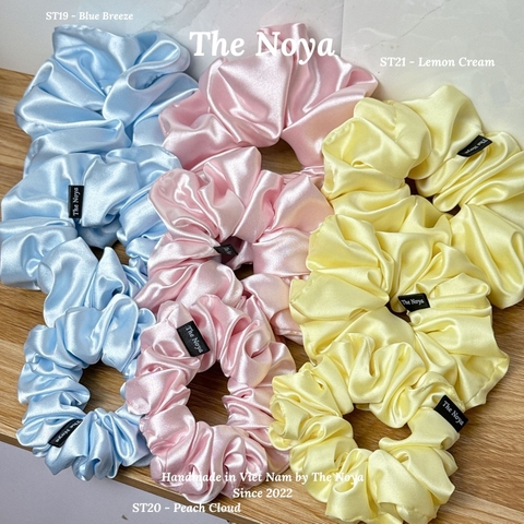 Lemon Cream Scrunchies - Dây buộc tóc siêu phồng handmade phi lụa by The Noya ST21