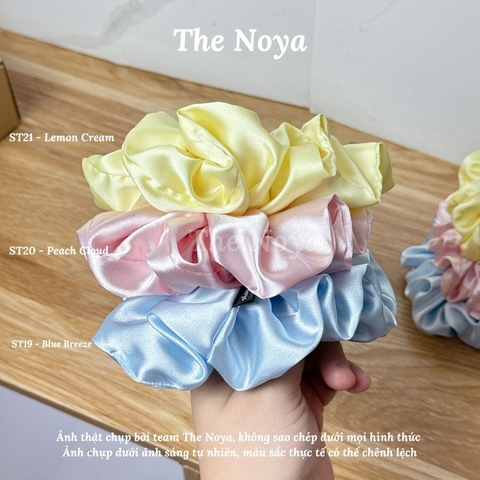 Lemon Cream Scrunchies - Dây buộc tóc siêu phồng handmade phi lụa by The Noya ST21