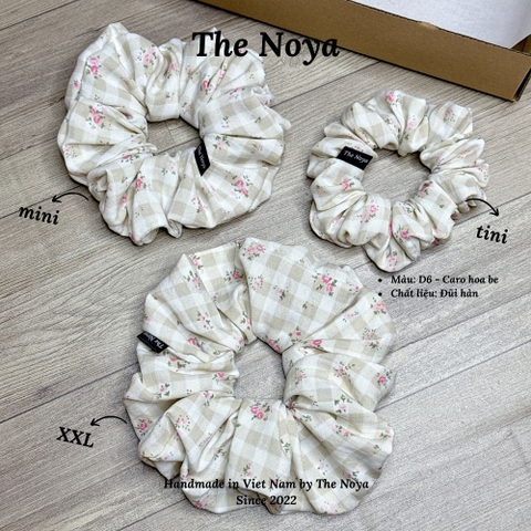 Bebé Scrunchies - Dây buộc tóc SIÊU PHỒNG chất đũi hàn, xô muslim làm thủ công The Noya X35, D4, D5, D6