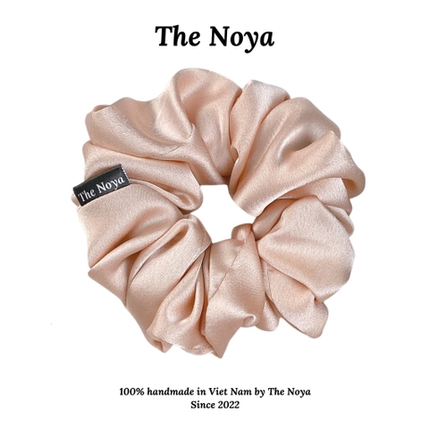 Dây buộc tóc Scrunchies lụa satin cỡ lớn siêu bồng bềnh handmade 100% The Noya ST01